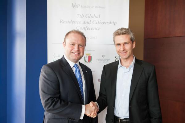 14-16 November 2017, Hong Kong. 11th Global Residence and Citizenship Conference. Hon. Dr. Joseph Muscat with Christian Kälin