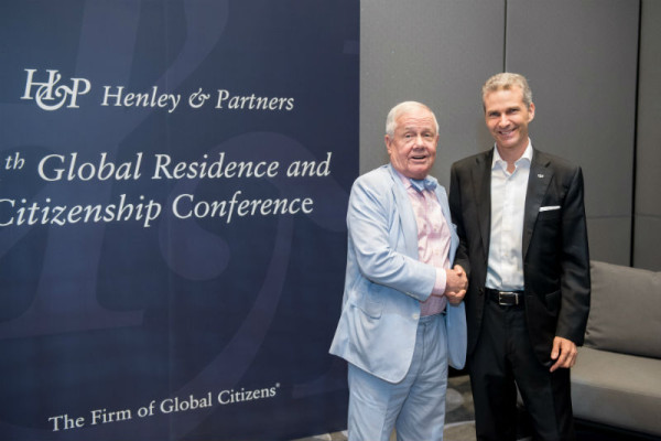 14-16 November 2017, Hong Kong. 11th Global Residence and Citizenship Conference. Investor legend, Jim Rogers, with Christian Kälin