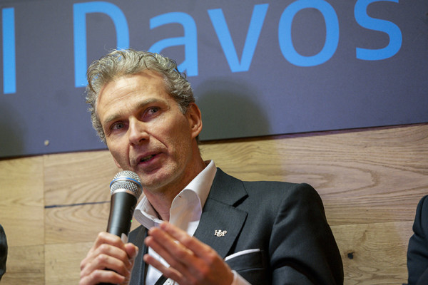January 2019, Davos. Christian Kälin introduces the concept of sovereign equity during a panel discussion