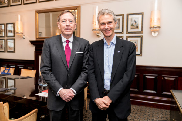 November 2019, London. 13th Global Citizenship Conference. General David H. Petraeus AO with Christian Kälin