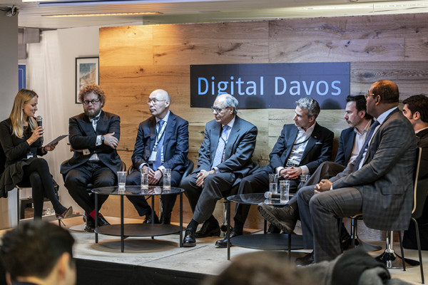 January 2019, Davos. Christian Kälin speaking on a Digital Futures panel discussion